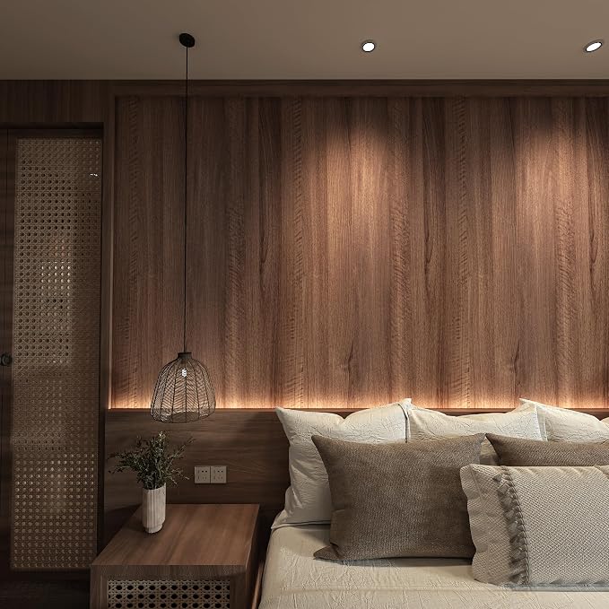 Walnut Wood Contact Paper 31x157 inch Wood Peel and Stick Wallpaper Matt Thick