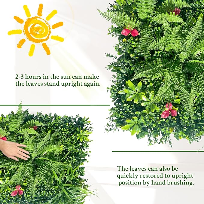 ODTORY Artificial Grass Wall Backdrop Panels Roll: 40X120 in UV-Anti Greenery