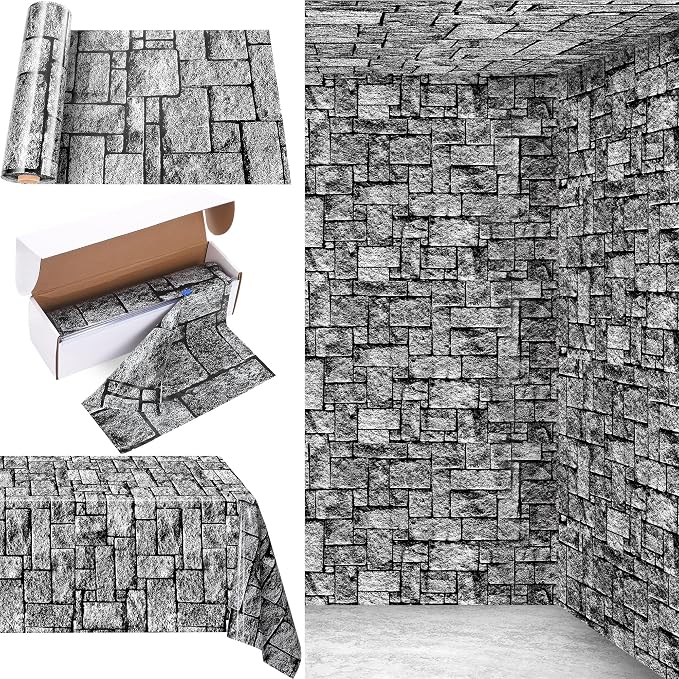 Kochorie 200 Ft X 54 Inch Stone Wall Tablecloth Roll