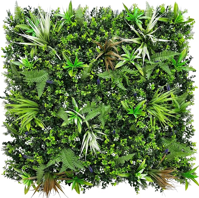 ODTORY Artificial Boxwood Topiary Hedges Panels, Backyard Indoor Outdoor Green