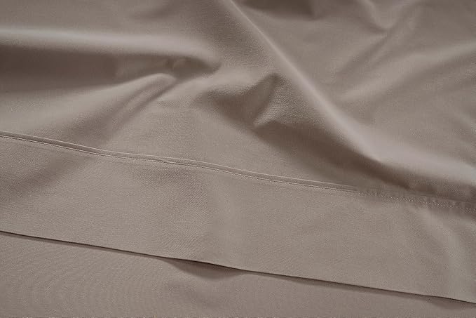 LANE LINEN Split King Sheet Set – 450 Thread Count 100% Cotton Cooling Sheets, Soft Breathable Sateen Weave, 15” Deep Pocket Fully Elasticized Fitted Sheet, Luxury Bedding Sheets & Pillowcases, Taupe
