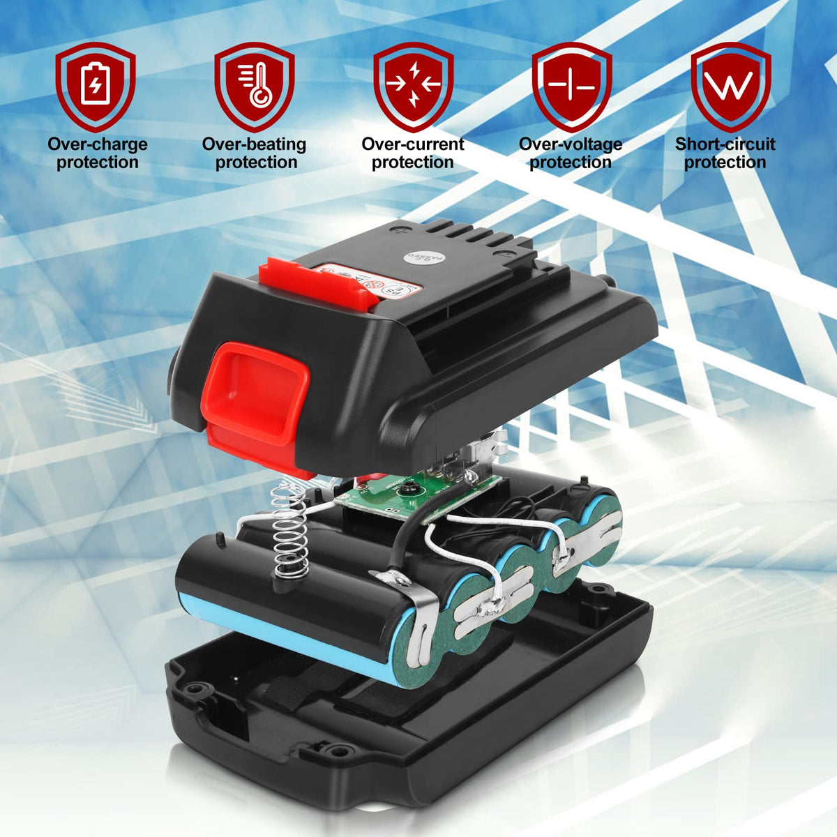 Akkopower 20V Replacement Battery for Black+Decker | 4Ah Li-Ion, 20V Max XR Compatible