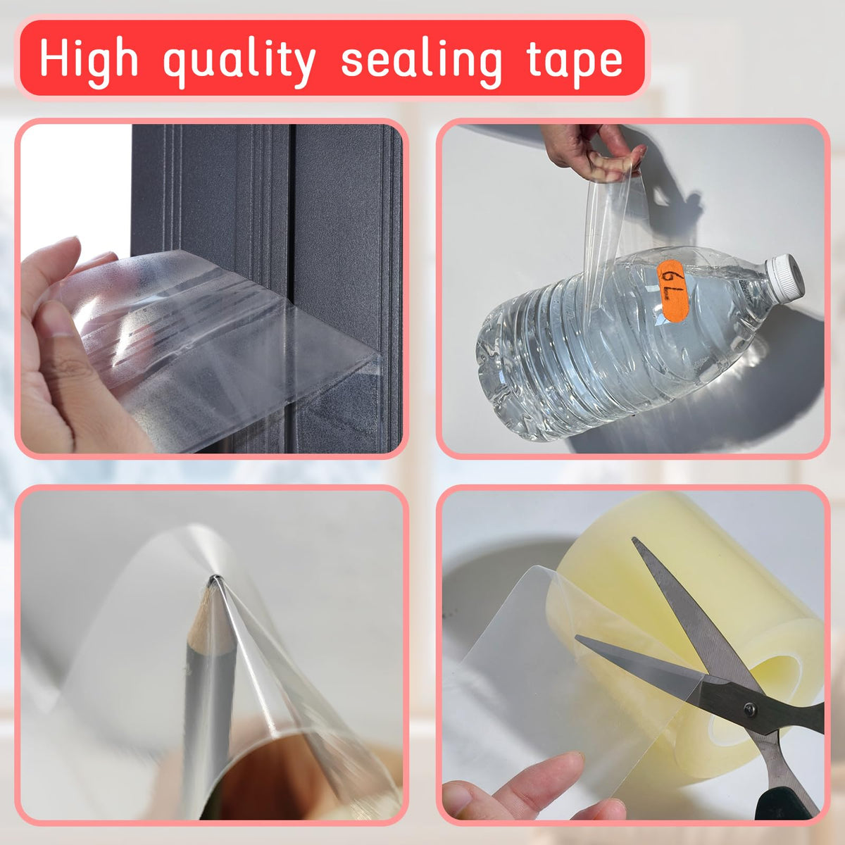 Birllaid Window Sealing Tape 3in x 99ft Clear — No Residue, Weatherproof Draft Seal