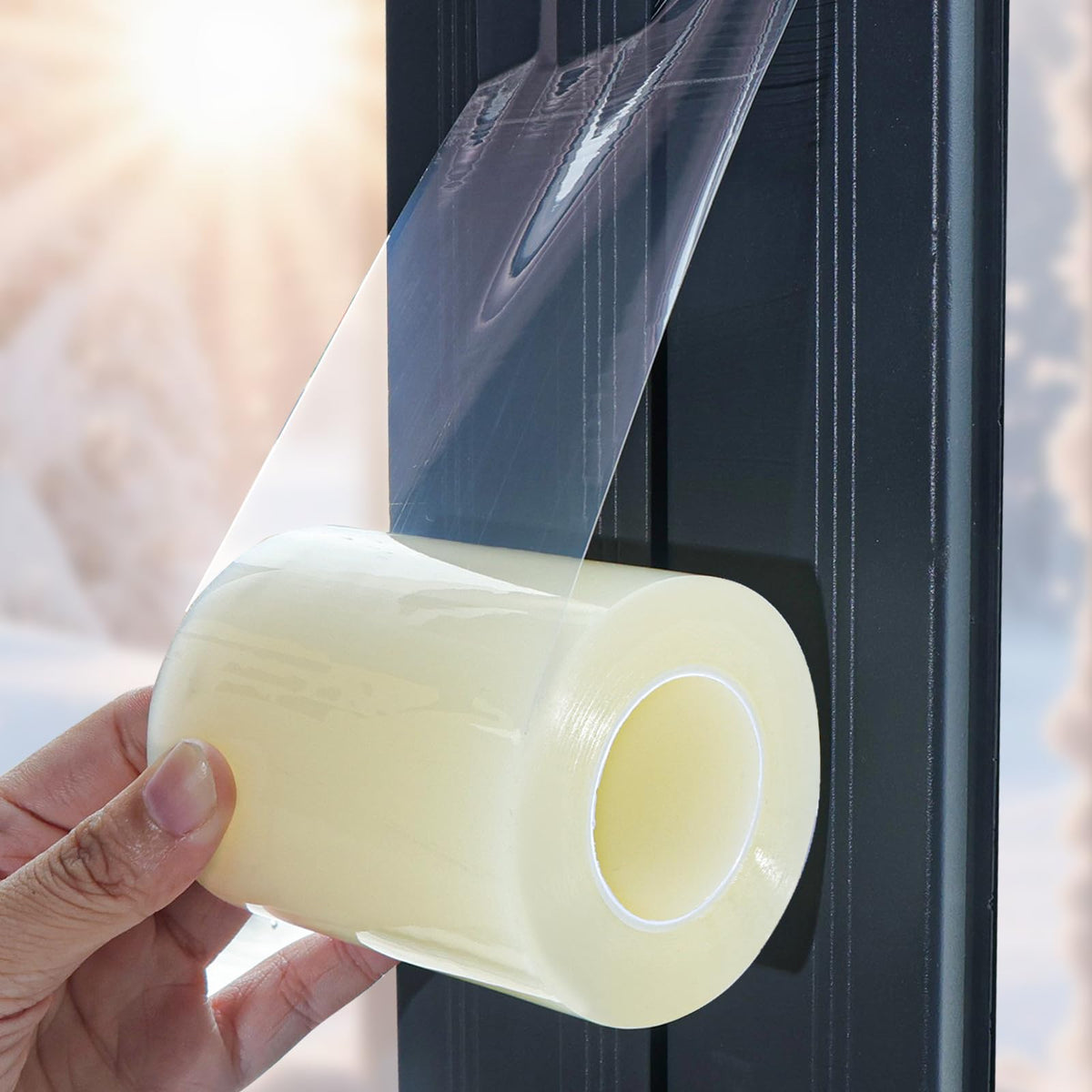 Birllaid Window Sealing Tape 3in x 99ft Clear — No Residue, Weatherproof Draft Seal