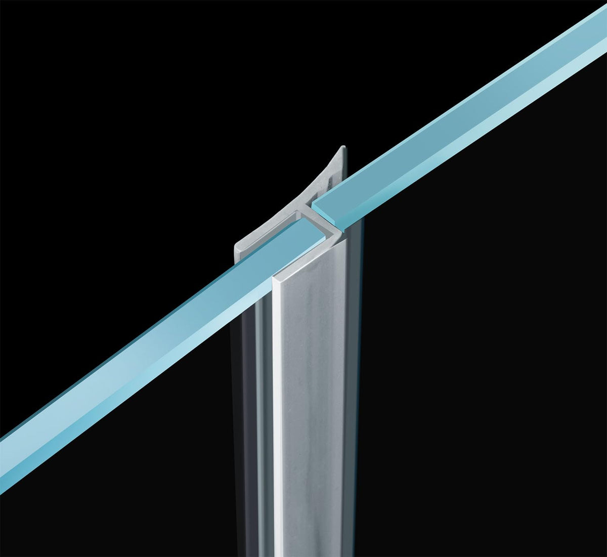 Dalrun Glass Door Side Seal Strip 100-Inch — Frameless Shower Door Sweep for 1/2-Inch Glass