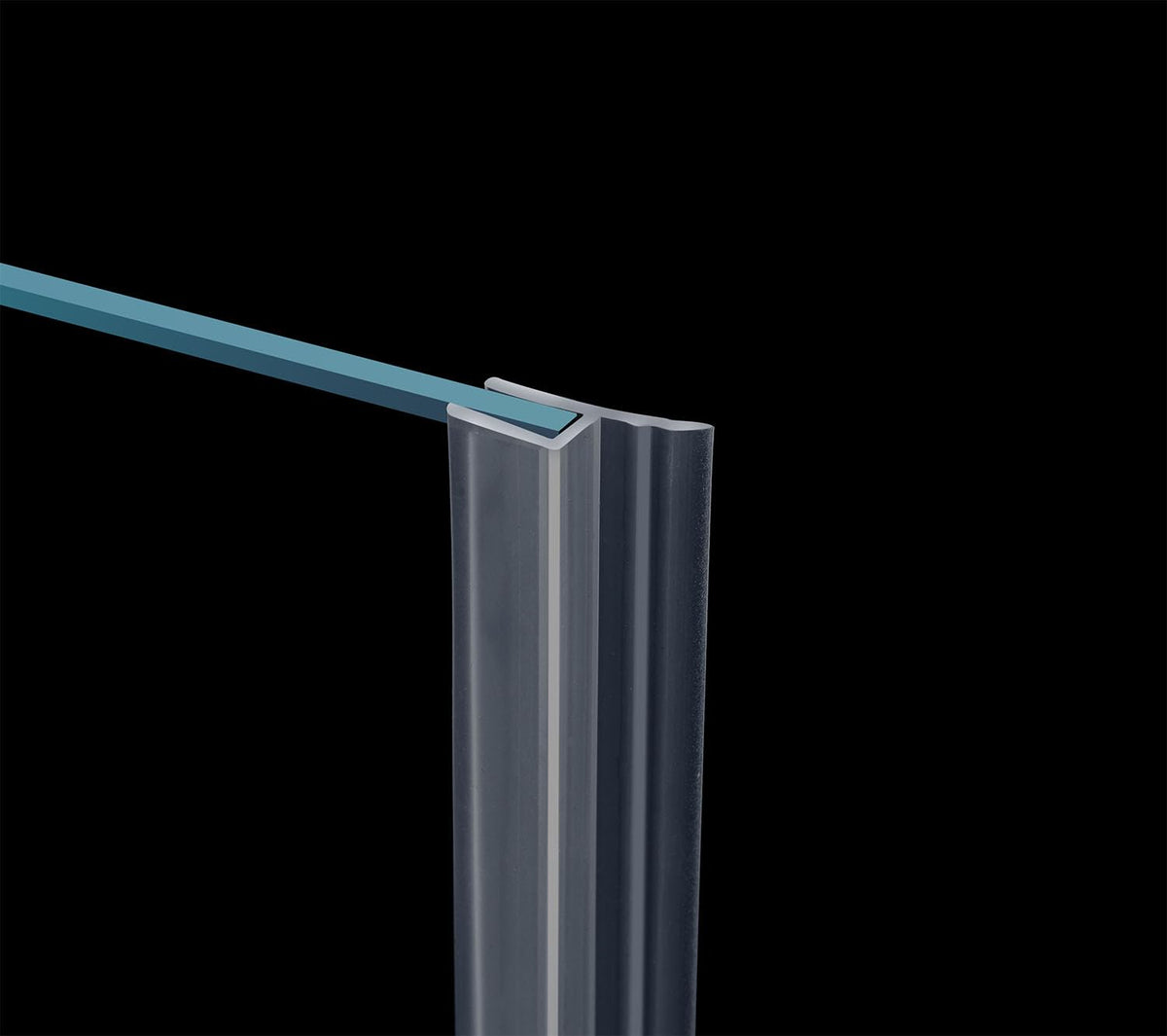Dalrun Glass Door Side Seal Strip 100-Inch — Frameless Shower Door Sweep for 1/2-Inch Glass