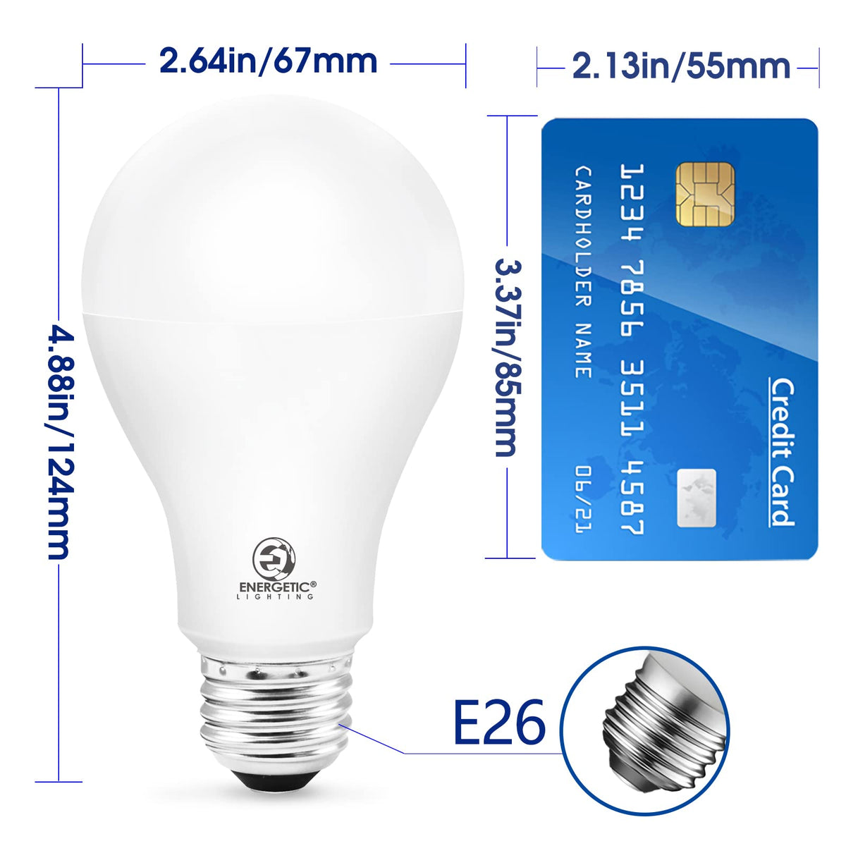 ENERGETIC SMARTER LIGHTING A21 LED Bulb – 2300 lm, 2700K Soft White, 2-Pack, UL Listed, Non-Dimmable
