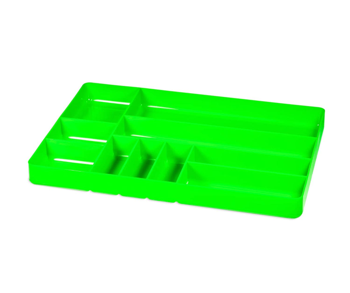 Ernst Manufacturing Tool Organizer Tray Green – 10-Compartment, Heavy-Duty Drawer Organizer, Made in USA