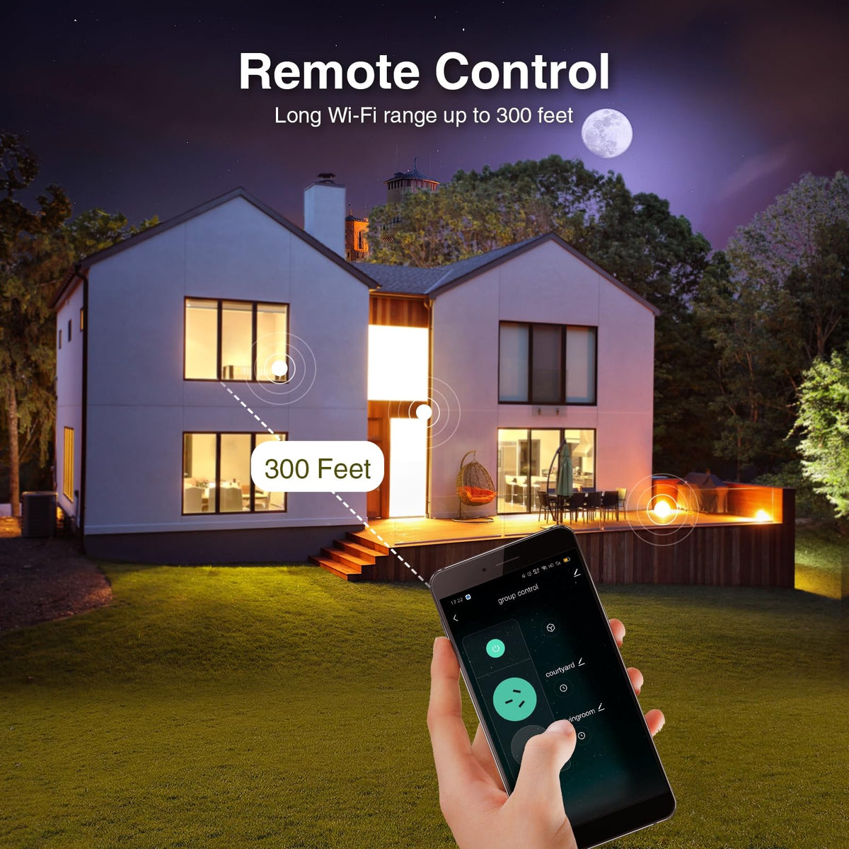 GHome Smart Outdoor Plug — 2 Independent Sockets, IP64 Weatherproof, Alexa, Google Home & SmartThings (No Hub Required)