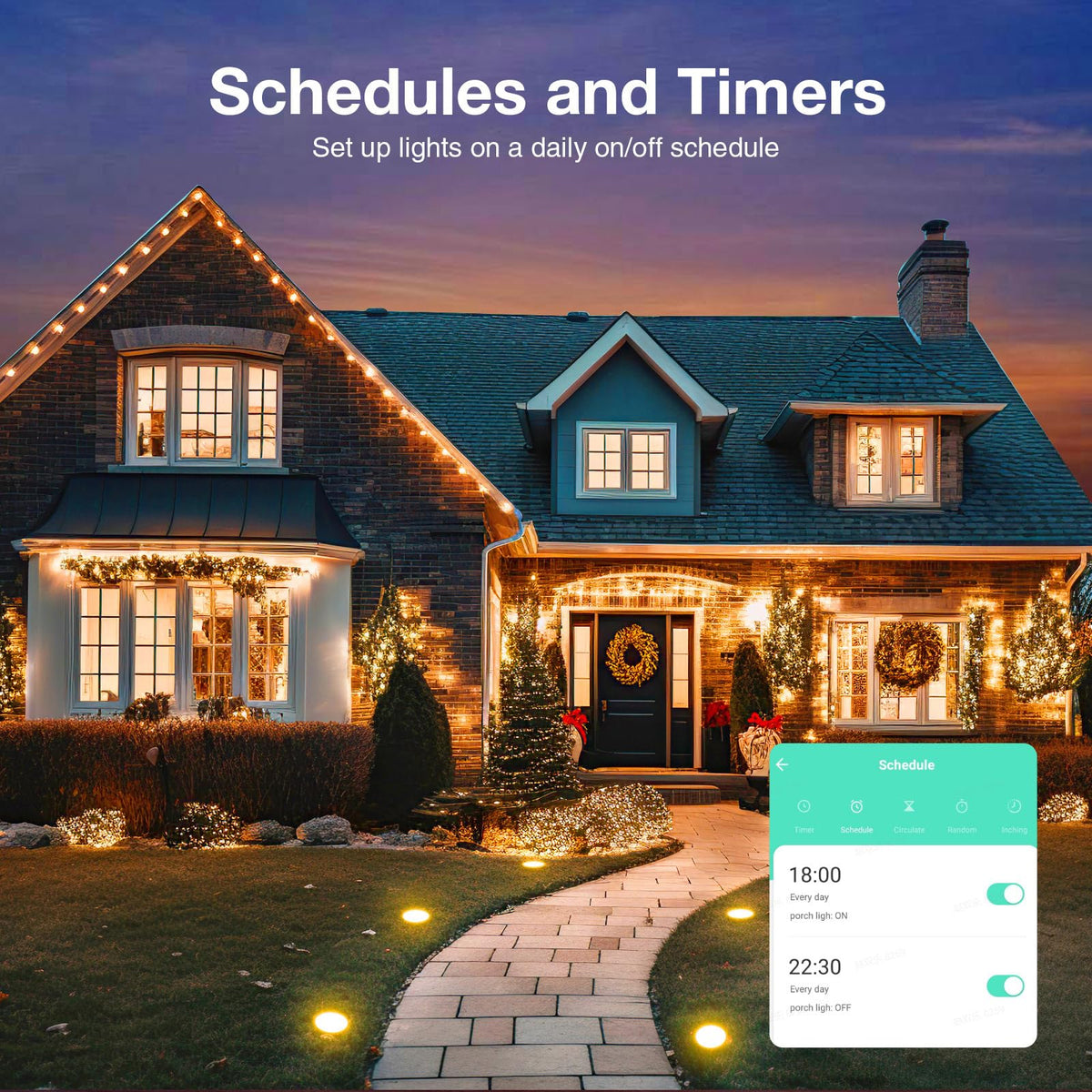GHome Smart Outdoor Plug — 2 Independent Sockets, IP64 Weatherproof, Alexa, Google Home & SmartThings (No Hub Required)