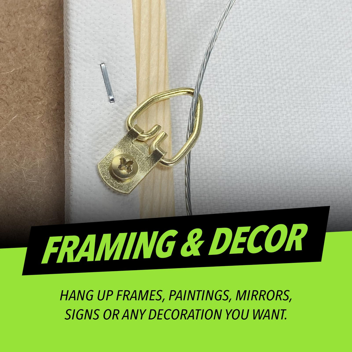HangDone Picture Hanging Wire #5 – 50lbs, 100ft, 16-Gauge Steel
