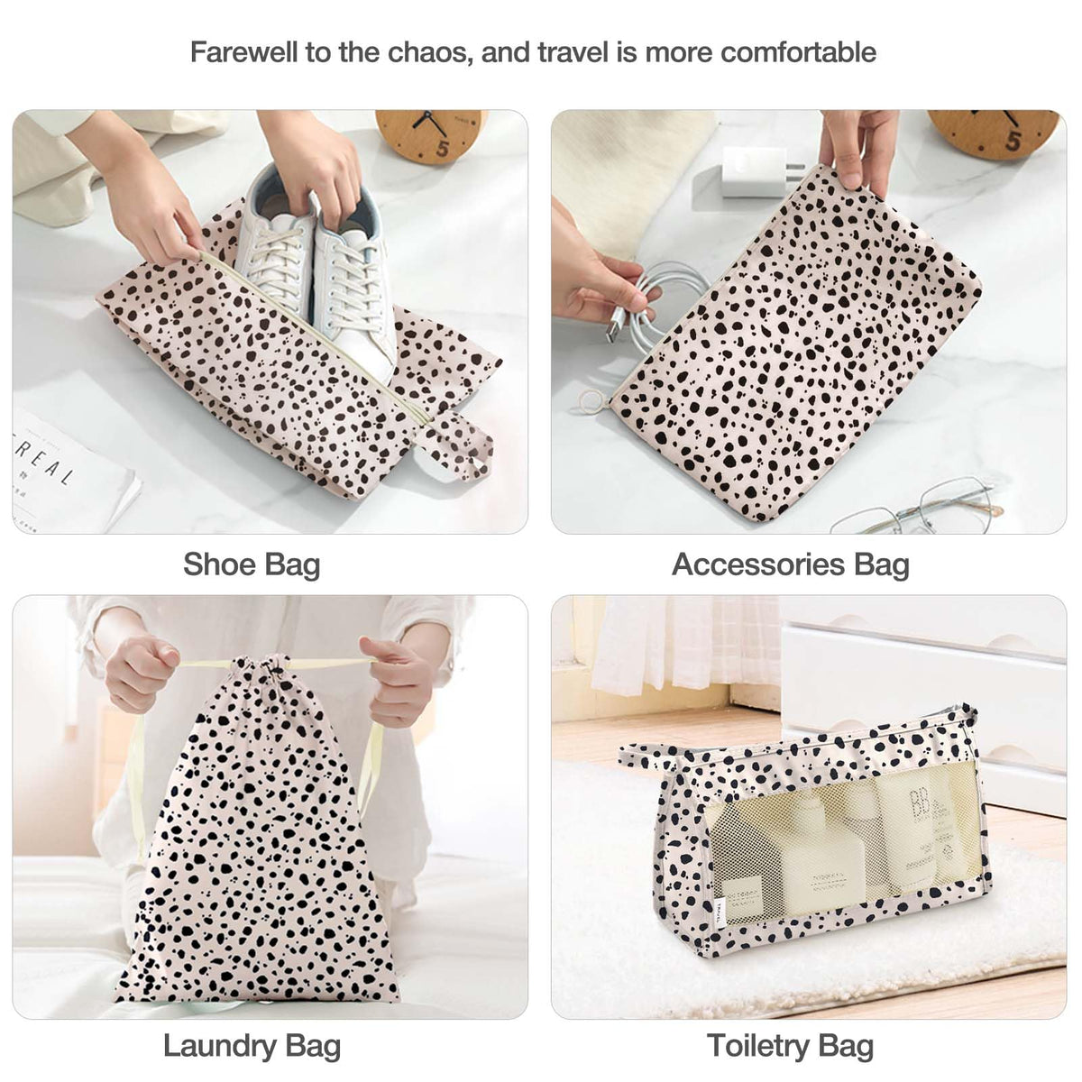 Hatisan Leopard 8-Piece Packing Cubes Set | Travel Luggage Organizer