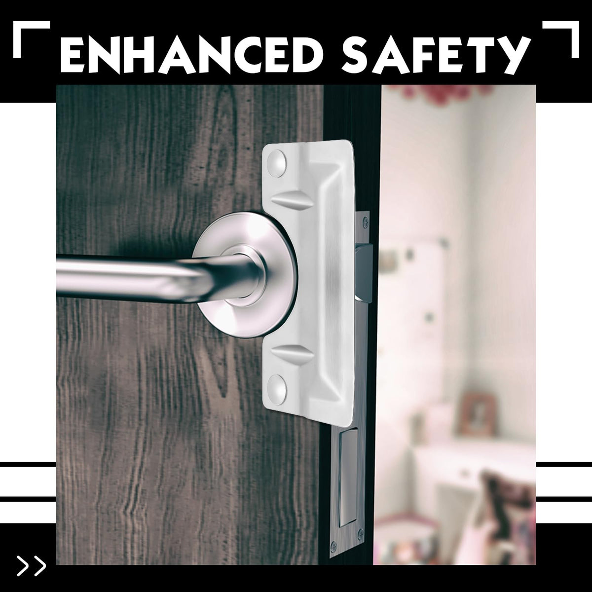 Landhoow 2 Pcs 3 x 7 Inches Stainless Steel Door Latch Guard Plate Covers – Easy Install Security Protector
