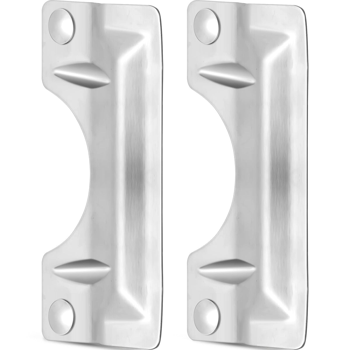 Landhoow 2 Pcs 3 x 7 Inches Stainless Steel Door Latch Guard Plate Covers – Easy Install Security Protector