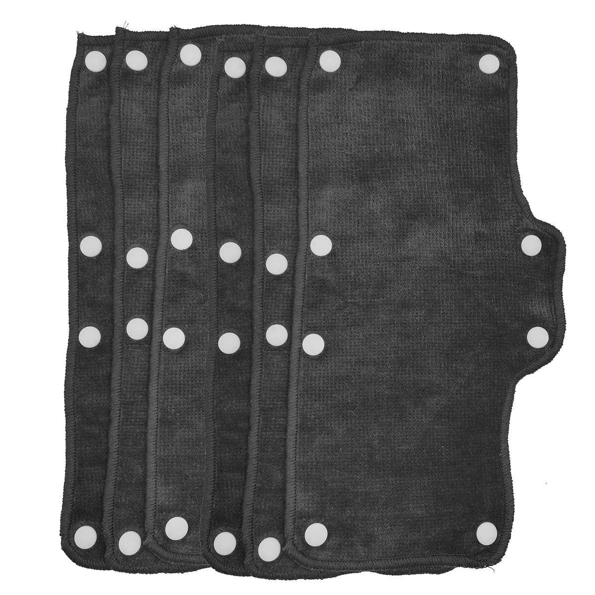 NAEE Dark Gray Velvet Sweatband for Hard Hats – Washable, Snap-On (6pcs)