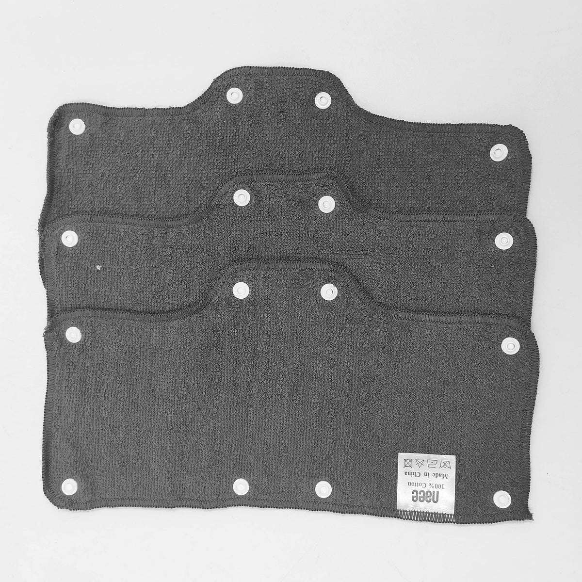 NAEE Dark Gray Velvet Sweatband for Hard Hats – Washable, Snap-On (6pcs)