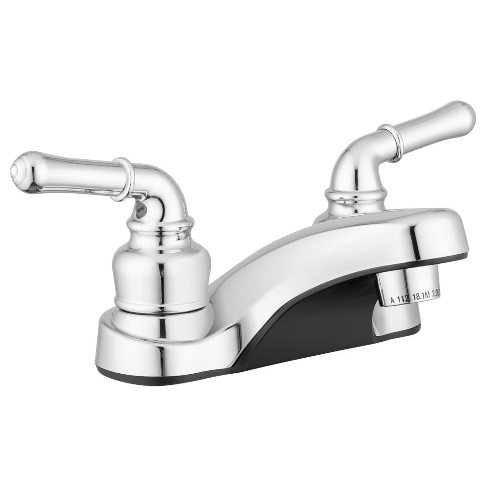 Pacific Bay Lynden Chrome Bathroom Sink Faucet – Dual Levers, Easy 2-Hole Install