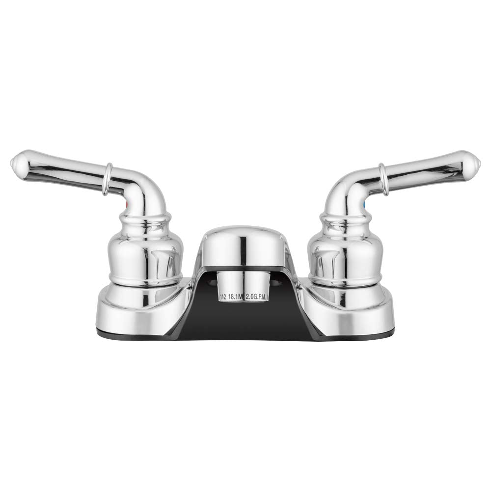 Pacific Bay Lynden Chrome Bathroom Sink Faucet – Dual Levers, Easy 2-Hole Install