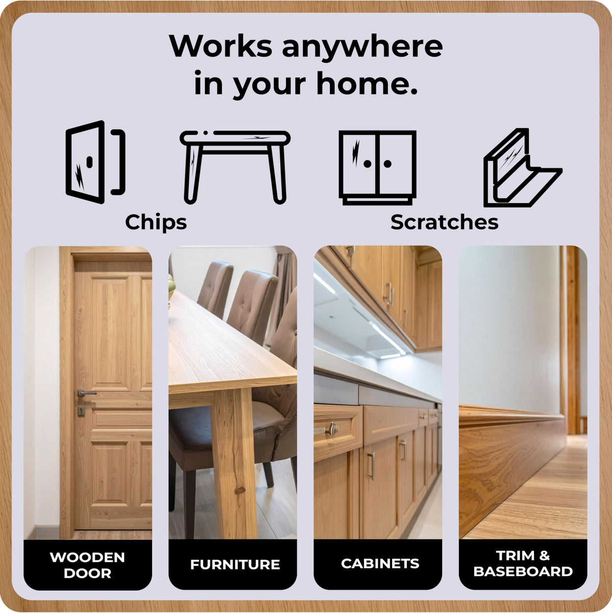 Spot Light Brown Wood Stain Repair Kit — 4 fl oz Total (Golden Oak, Early America, Cherry, Red Oak)
