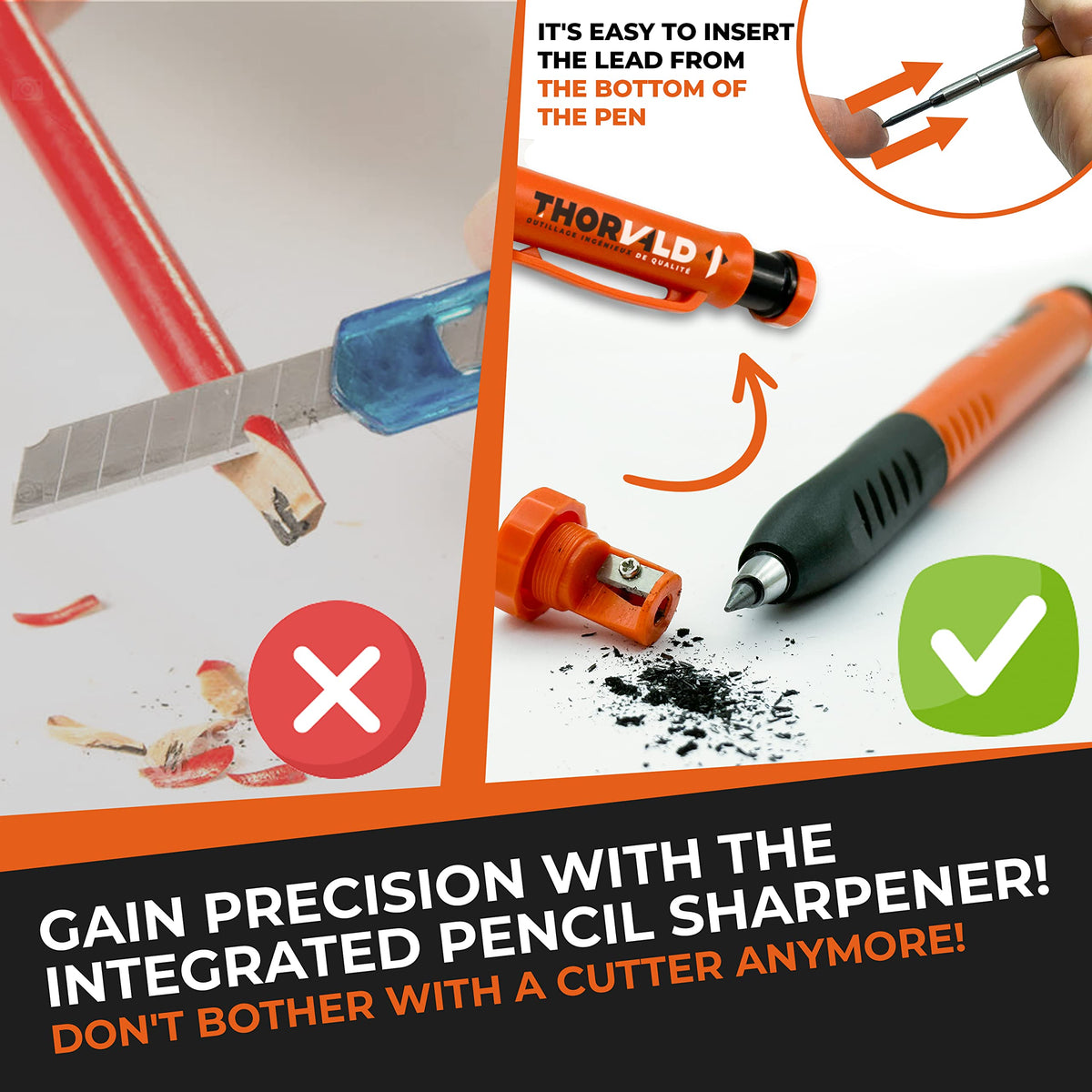 THORVALD 6-in-1 Carpenter Square 7-Inch — All-in-One Precision Tool for Woodworking