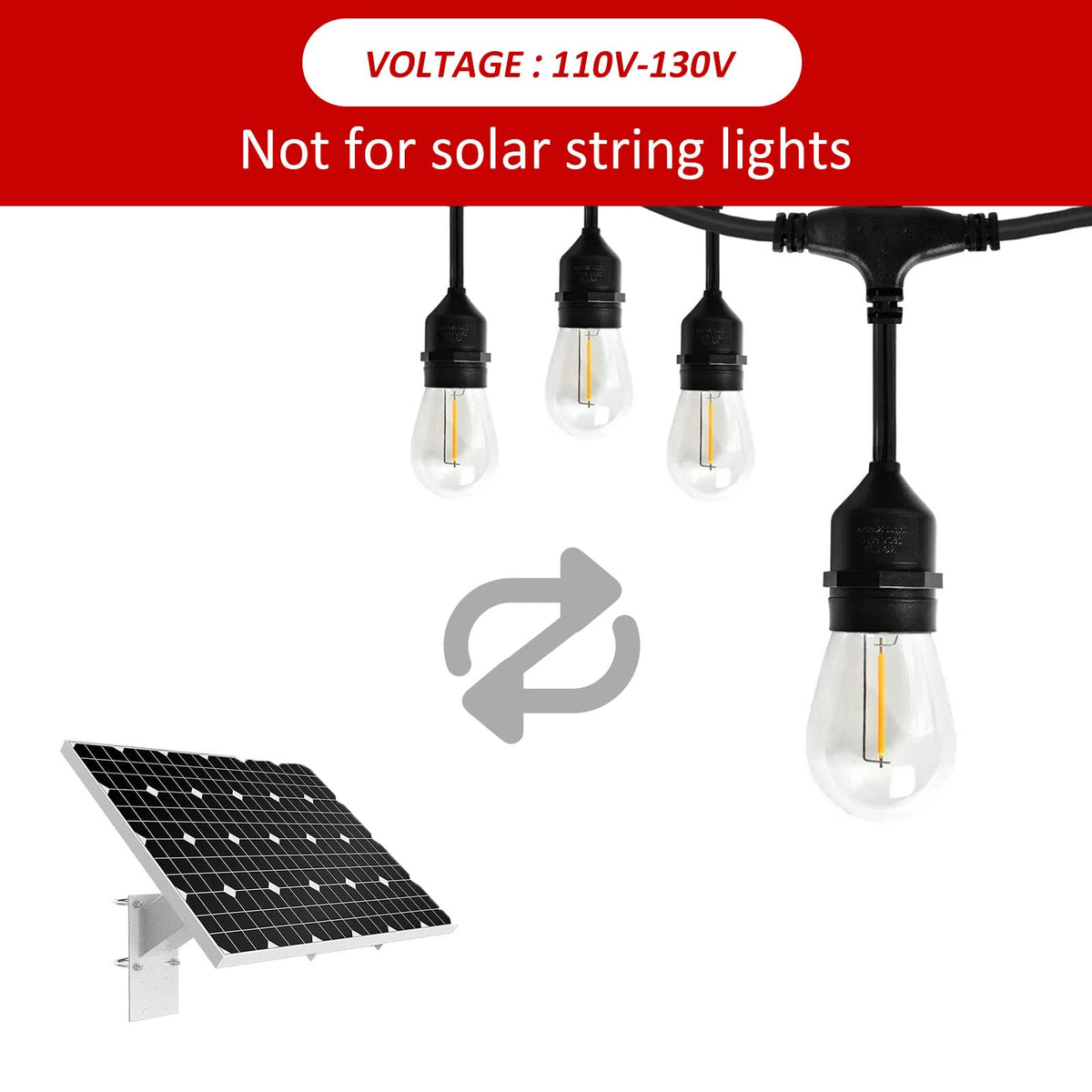 Visther 24-Pack S14 LED Outdoor Bulbs – 1W, 120V, E26 Base, 2700K Warm White
